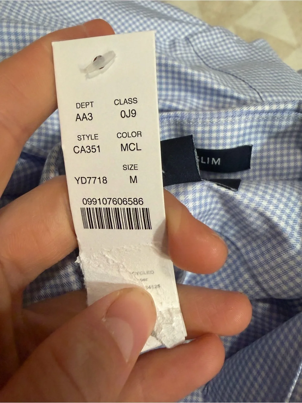 J crew micro check blue Slim Bowery performance stretch shirt spread collar